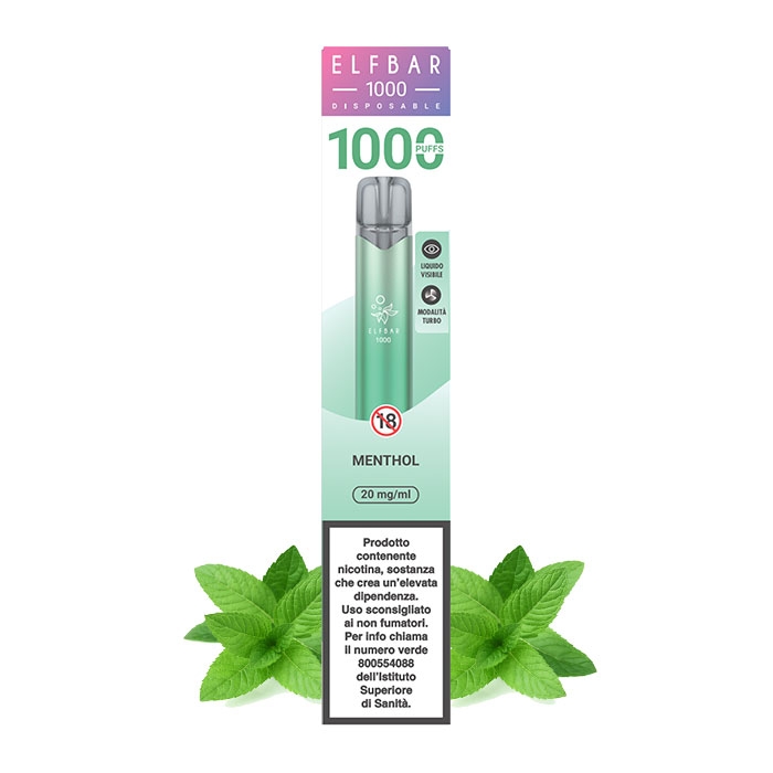 MENTHOL EB1000 Disposable - 1000 Puff - Vape Pen Usa e Getta - Elf Bar