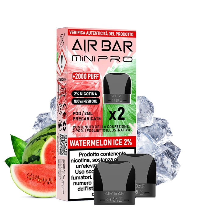 WATERMELON ICE - Pod Precaricata Mini Pro - 2 pezzi - Air Bar